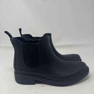 Madewell Chelsea Rain Boots Womens Size 7 Rubber Waterproof Ankle Pull On E2292